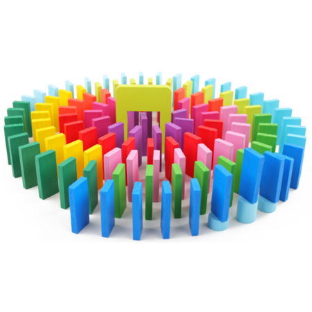 Joc Domino 123 piese Cuburi constructie Jocuri creative copii