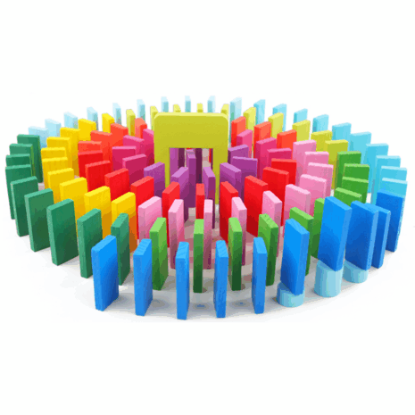 Joc Domino 123 piese Cuburi constructie Jocuri creative copii