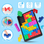 Joc Tetris Piese forme geometrice Pop It Puzzle educativ copii