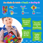 Joc Tetris Piese forme geometrice Pop It Puzzle educativ copii