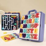 Joc educativ Invata Alfabetul si limba engleza Puzzle si Labirint