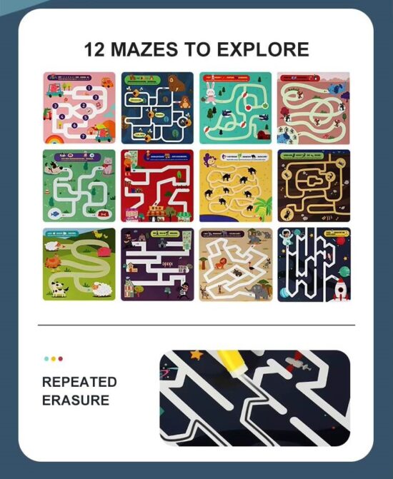 Joc educativ Invata Alfabetul si limba engleza Puzzle si Labirint