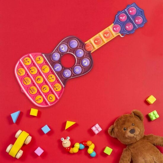 Jucarie Chitara cu note muzicale Pop It antistres silicon