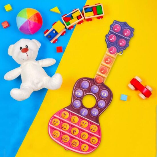 Jucarie Chitara cu note muzicale Pop It antistres silicon