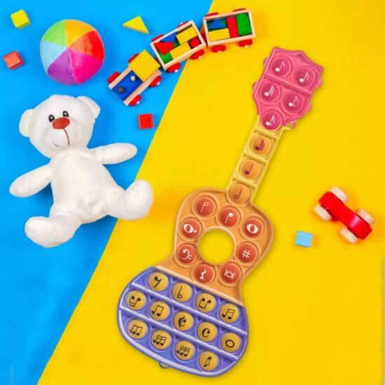 Jucarie Chitara cu note muzicale Pop It antistres silicon