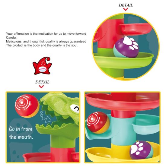 Jucarie interactiva bebe Circuit cu bile Dinozaur