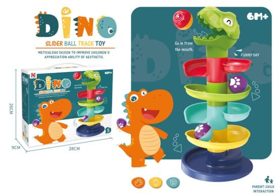 Jucarie interactiva bebe Circuit cu bile Dinozaur