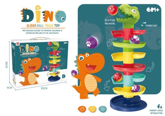 Jucarie interactiva bebe Circuit cu bile Dinozaur