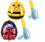 Pistol cu apa copii si rezervor model ghiozdan Insecte