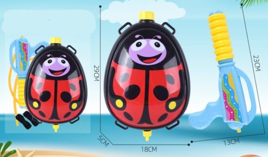 Pistol cu apa copii si rezervor model ghiozdan Insecte