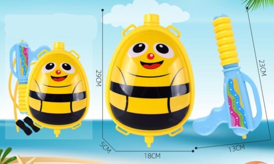 Pistol cu apa copii si rezervor model ghiozdan Insecte