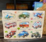 Puzzle incastru Masini in limba romana