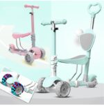 Trotineta copii Scooter 5 in 1 cu lumini Led parentala