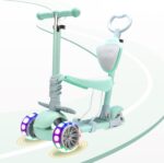 Trotineta copii Scooter 5 in 1 cu lumini Led parentala