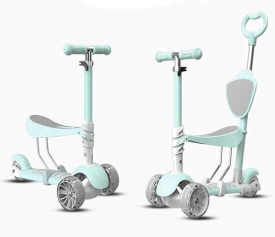Trotineta copii Scooter 5 in 1 cu lumini Led parentala