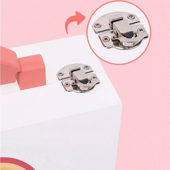 Trusa cosmetica din lemn completa pentru fetite Machiaj