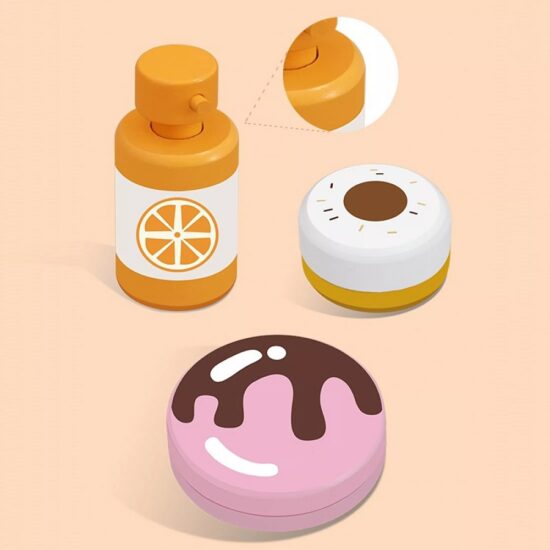 Trusa cosmetica din lemn completa pentru fetite Machiaj