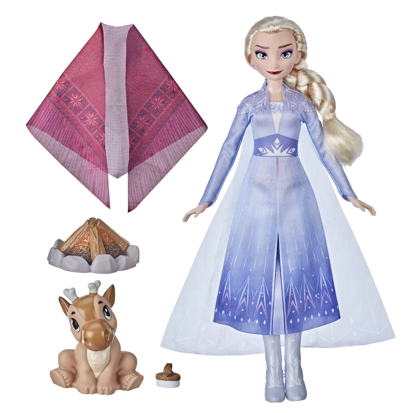 Set Papusa Frozen II Elsa si Renul la foc de tabara