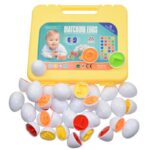 Alfabetul colorat cu majuscule Puzzle oua Jucarii Montessori