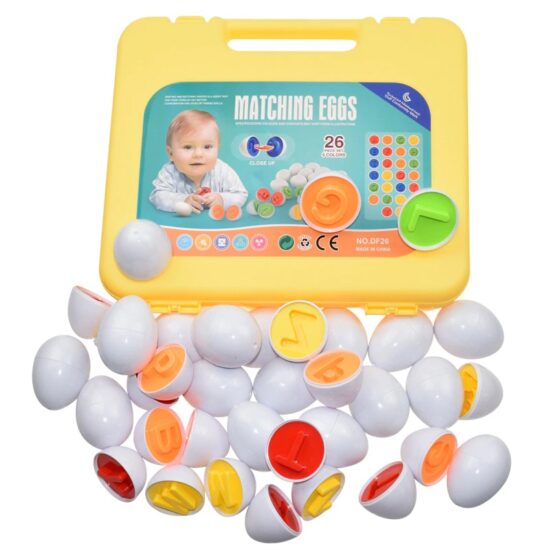 Alfabetul colorat cu majuscule Puzzle oua Jucarii Montessori