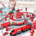 Circuit Tren electric Politie Locomotiva accesorizata