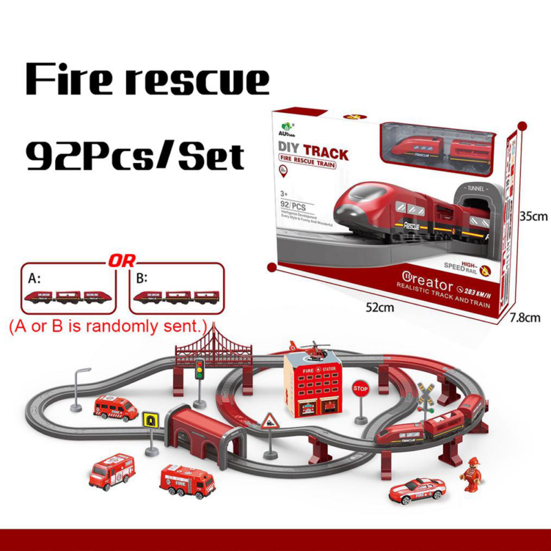Circuit Tren electric Politie Locomotiva accesorizata