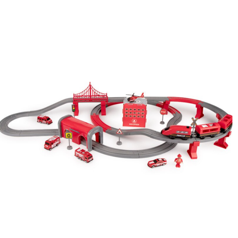 Circuit Tren electric Politie Locomotiva accesorizata