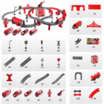 Circuit Tren electric Politie Locomotiva accesorizata