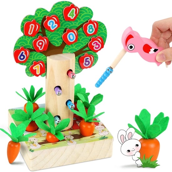 Copacul Montessori cu viermi sortare si operatii matematice