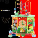 Cub educativ lemn Centru activitati 10in1 Montessori