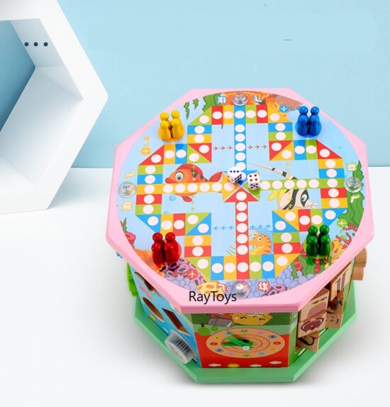 Cub educativ muzical Centru de activitati 10 in 1 Montessori