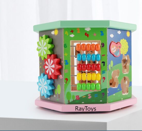 Cub educativ muzical Centru de activitati 10 in 1 Montessori