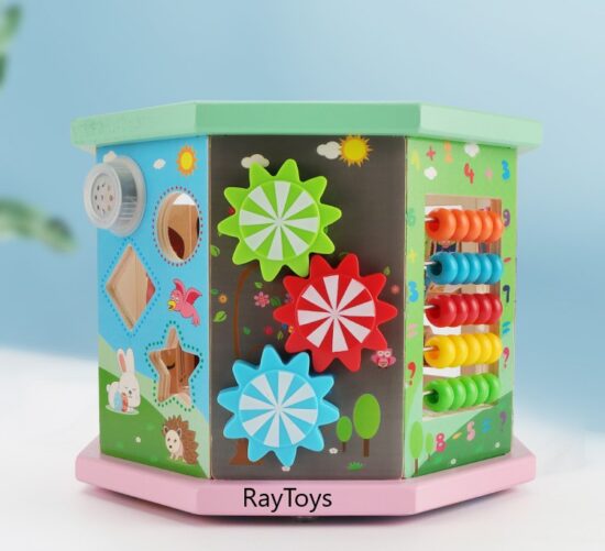 Cub educativ muzical Centru de activitati 10 in 1 Montessori