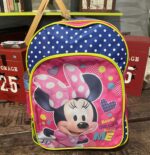 Ghiozdan Rucsac Minnie Mouse roz cu fermoar impermeabil