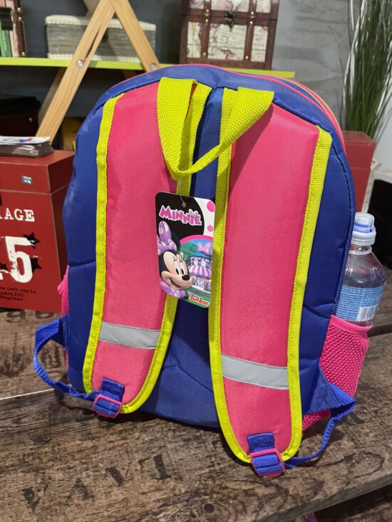 Ghiozdan Rucsac Minnie Mouse roz cu fermoar impermeabil