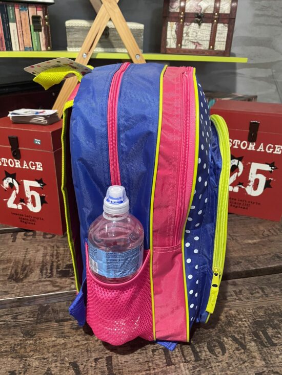 Ghiozdan Rucsac Minnie Mouse roz cu fermoar impermeabil