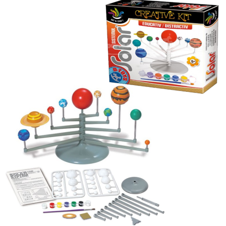 Joc educativ Sistemul Solar Set creativ cu 9 planete D-Toys