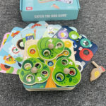 Joc pescuit magnetic Ciocanitoarea cu omizi Puzzle educativ