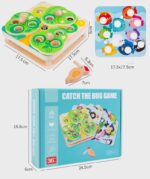 Joc pescuit magnetic Ciocanitoarea cu omizi Puzzle educativ