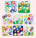 Joc pescuit magnetic Ciocanitoarea cu omizi Puzzle educativ