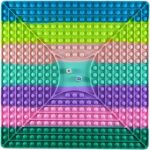 Jucarie Pop It Patrat cu zaruri Joc antistres din silicon