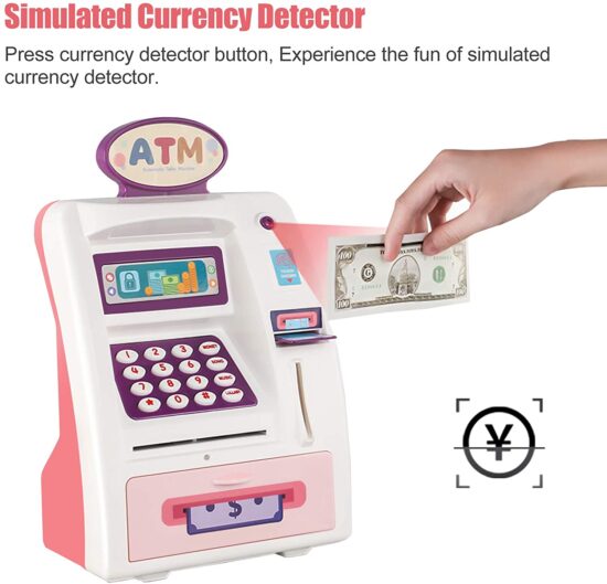 Jucarie bancomat electric cu lumini si sunete copii ATM