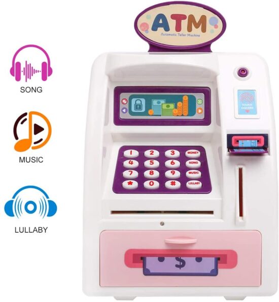Jucarie bancomat electric cu lumini si sunete copii ATM