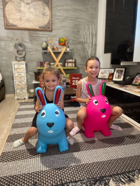 Jucarie de sarit iepurasul gonflabil din cauciuc My first Jumpy