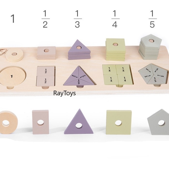 Jucarii Montessori forme geometrice Puzzle matematic cu pioni