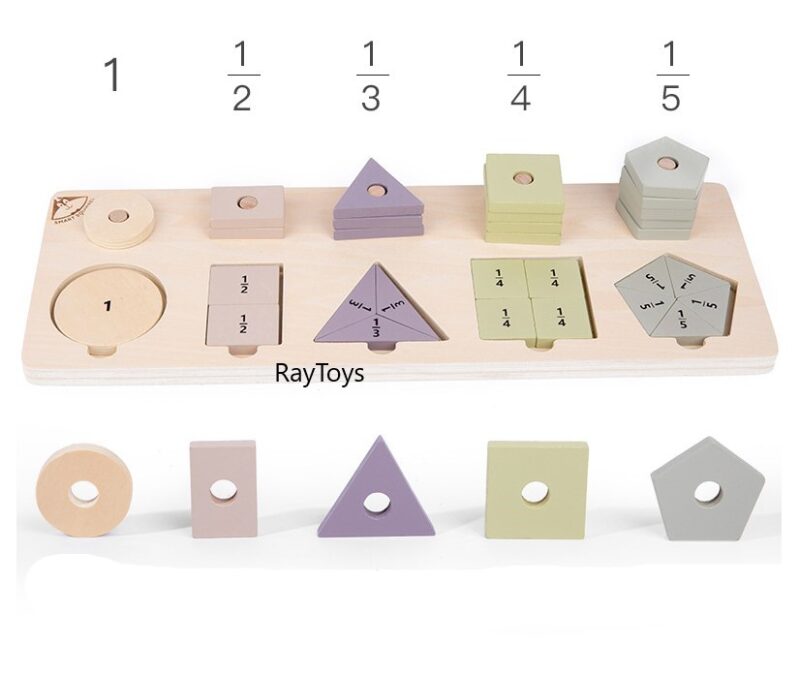Jucarii Montessori forme geometrice Puzzle matematic cu pioni
