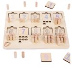 Jucarii Montessori forme geometrice Puzzle matematic cu pioni