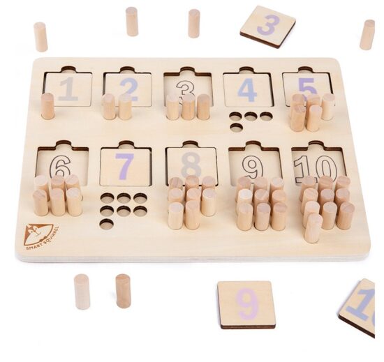 Jucarii Montessori forme geometrice Puzzle matematic cu pioni