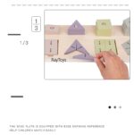 Jucarii Montessori forme geometrice Puzzle matematic cu pioni