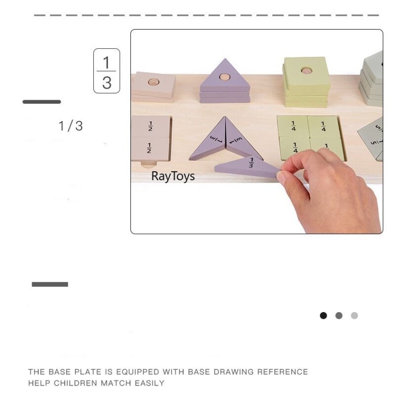 Jucarii Montessori forme geometrice Puzzle matematic cu pioni